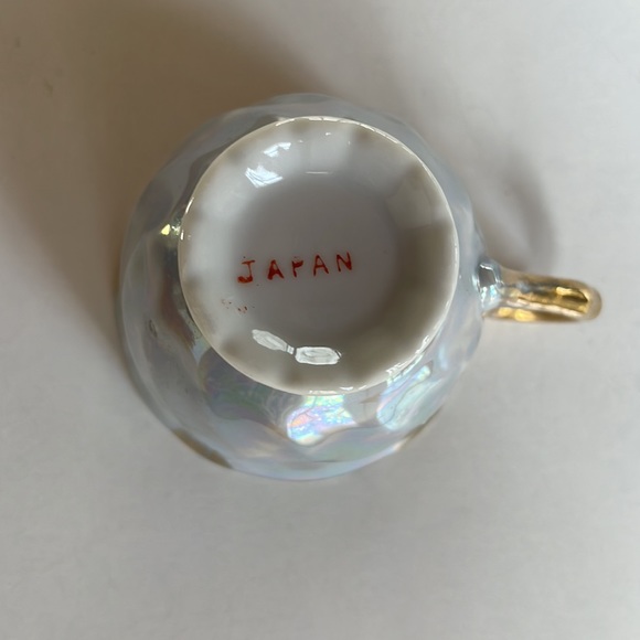 VTG Iridescent Blue Demitasse Cup & Saucer - Picture 5 of 6